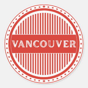 Sticker Rond Emblème de fierté de la ville de Vancouver – Ident