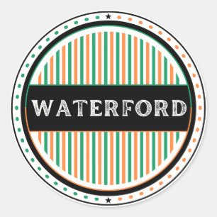 Sticker Rond Emblème de fierté de la ville de Waterford – Ident