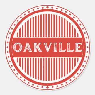 Sticker Rond Emblème de fierté de la ville d'Oakville – Identit