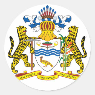 Sticker Rond emblème de guyana