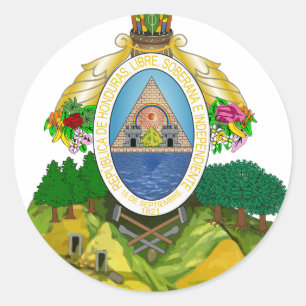 Sticker Rond emblème de honduras