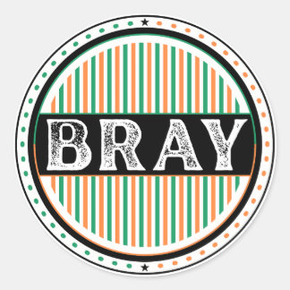Sticker Rond Emblème de la fierté de Bray City – Identité irlan