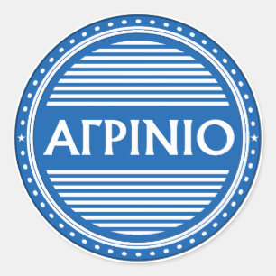 Sticker Rond Emblème de la fierté de la ville d'Agrinio – Ident