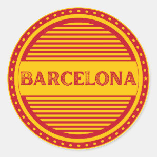 Sticker Rond Emblème de la Fierté de la ville de Barcelone – Id