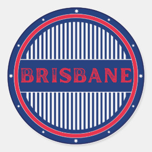 Sticker Rond Emblème de la fierté de la ville de Brisbane – Ide