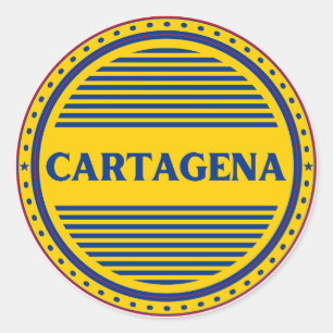 Sticker Rond Emblème de la fierté de la ville de Carthagène – I