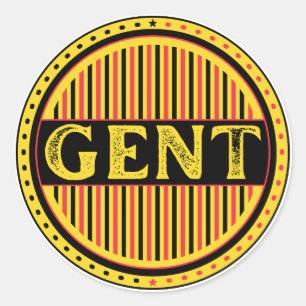 Sticker Rond Emblème de la Fierté de la Ville de Gand - Identit