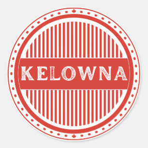 Sticker Rond Emblème de la fierté de la ville de Kelowna – Iden