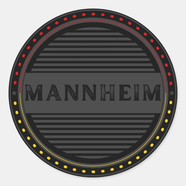 Sticker Rond Emblème de la fierté de la ville de Mannheim – Ide (Devant)