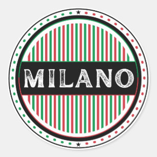 Sticker Rond Emblème de la fierté de la ville de Milan – Identi