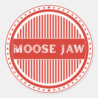 Sticker Rond Emblème de la fierté de la ville de Moose Jaw – Id