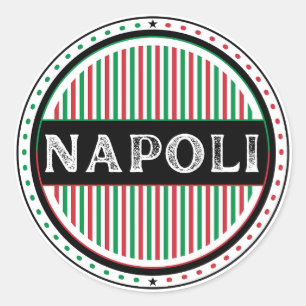Sticker Rond Emblème de la fierté de la ville de Naples – Ident