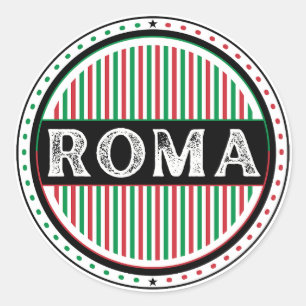 Sticker Rond Emblème de la fierté de la ville de Rome – Identit