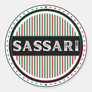Sticker Rond Emblème de la fierté de la ville de Sassari – Iden