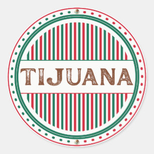 Sticker Rond Emblème de la fierté de la ville de Tijuana – Iden