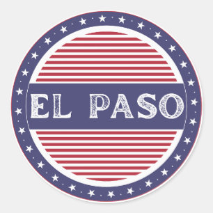 Sticker Rond Emblème de la fierté de la ville d'El Paso – Ident