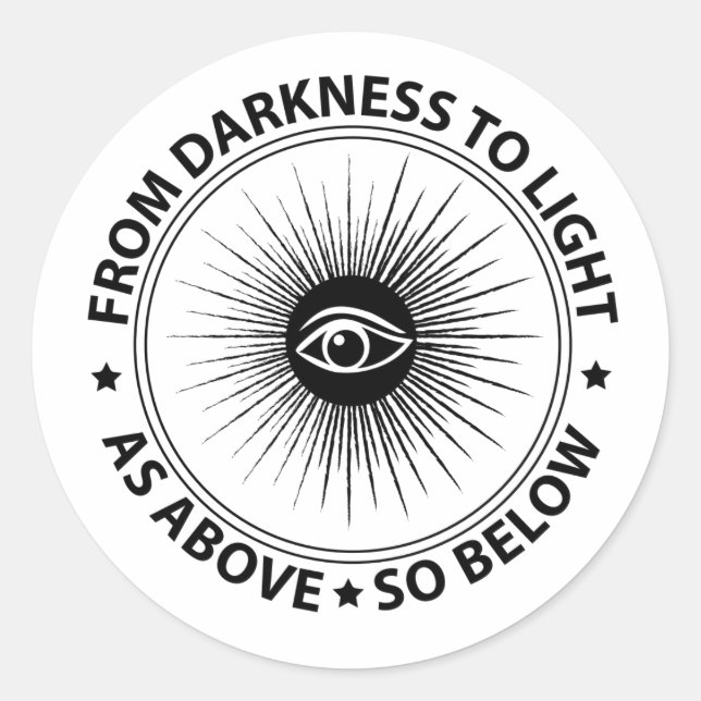 Sticker Rond emblème de la franc-maçonnerie (Devant)