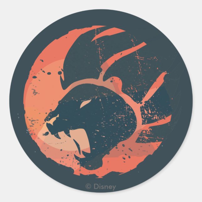 Sticker Rond Emblème de la Garde Lion (Devant)