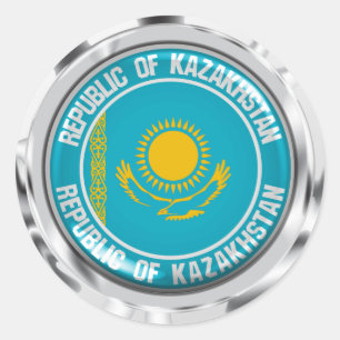 Sticker Rond Emblème de la ronde du Kazakhstan