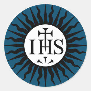 Sticker Rond Emblème de la Société de Jésus