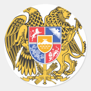 Sticker Rond emblème de l'Arménie