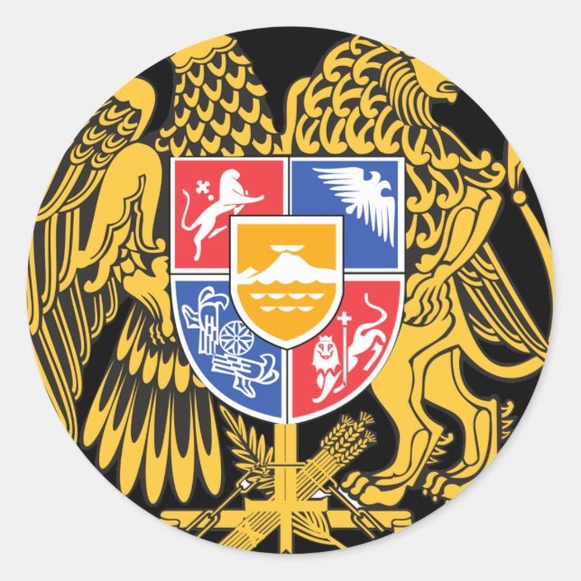 Sticker Rond emblème de l'arménie (Devant)