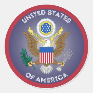 Sticker Rond Emblème de l'héritage des États-Unis