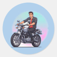 🏍️ Emblème de moto classique Retro Road Rider