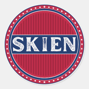 Sticker Rond Emblème de Skien City Pride – Identité norvégienne