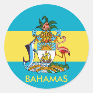 Sticker Rond emblème des Bahamas