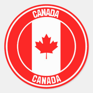 Sticker Rond Emblème du Canada