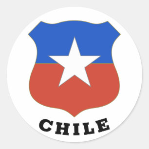 Sticker Rond Emblème du Chili