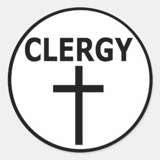 Sticker Rond Emblème du clergé pour les pasteurs, les révérends