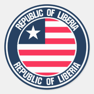 Sticker Rond Emblème du cycle du Liberia
