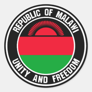 Sticker Rond Emblème du cycle du Malawi