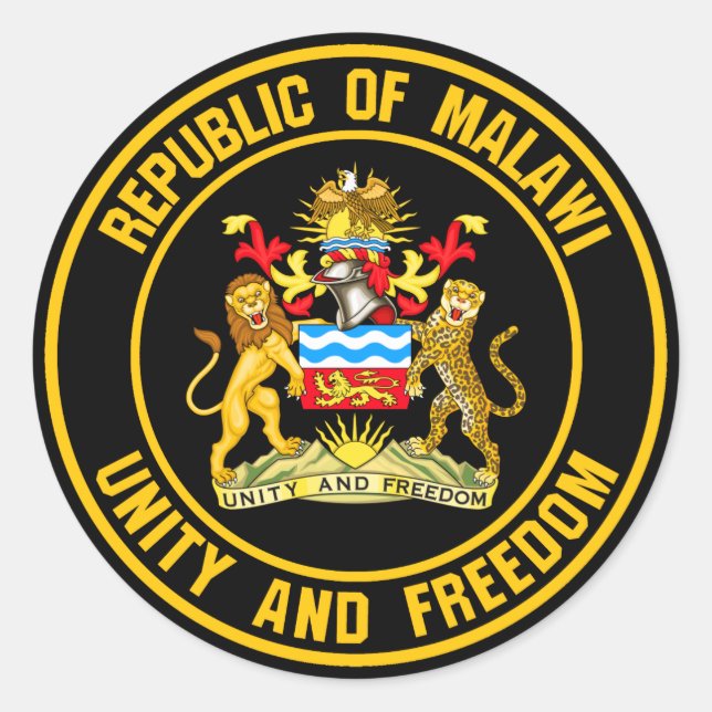 Sticker Rond Emblème du cycle du Malawi (Devant)
