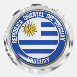 Sticker Rond Emblème du Cycle d'Uruguay