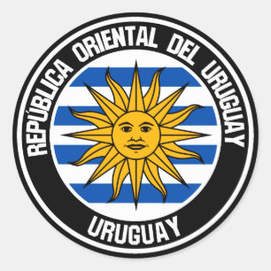 Sticker Rond Emblème du Cycle d'Uruguay