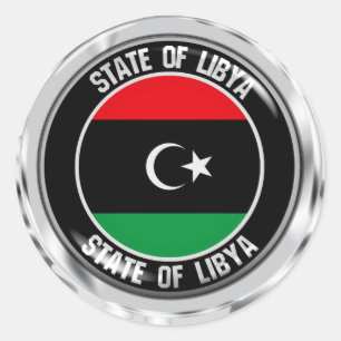 Sticker Rond Emblème du cycle libyen