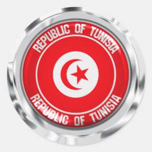 Sticker Rond Emblème du cycle tunisien