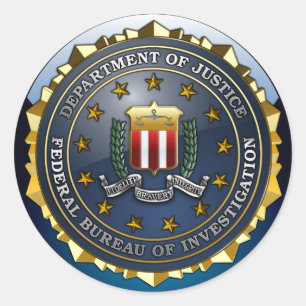 Sticker Rond Emblème du FBI