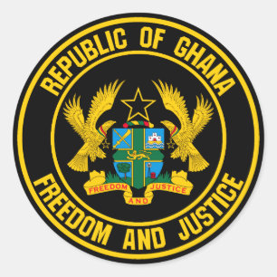 Sticker Rond Emblème du Ghana