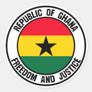 Sticker Rond Emblème du Ghana