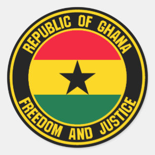 Sticker Rond Emblème du Ghana