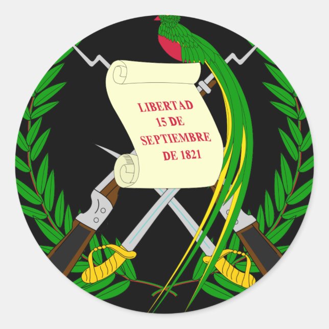 Sticker Rond emblème du guatemala (Devant)