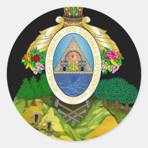 Sticker Rond emblème du Honduras