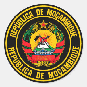Sticker Rond Emblème du Mozambique