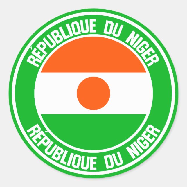 Sticker Rond Emblème du Niger (Devant)