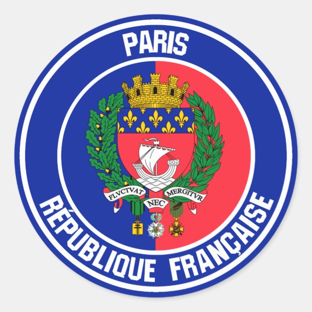Sticker Rond Emblème du Paris Round (Devant)