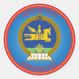 Sticker Rond Emblème du patrimoine de Mongolie